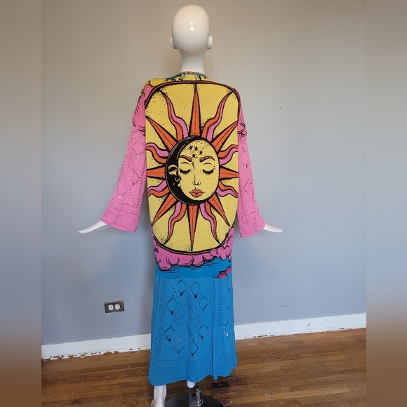 Akep Sun And Moon Long Kimono Sweater, BNWOT, Size S - Picture 4 of 9